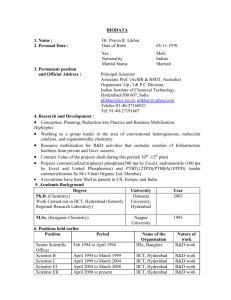 4. Research and Development - Indian Institute of Chemical