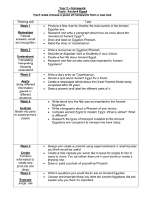 Ancient Egyptian Homework