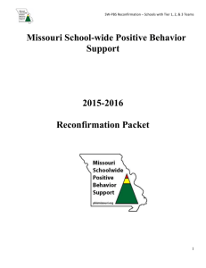 2015-16 Reconfirmation Packet - Missouri Schoolwide Positive
