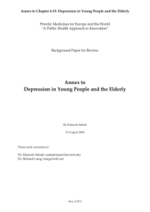 Depression in the Youth and Adolescent