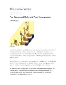 Five Assessment Myths