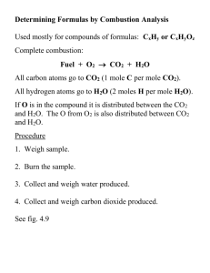 Determining Formulas by Combustion Analysis