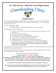 2015 Cheer Clinic Registration Form