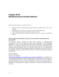 Multidimensional Gradient Method