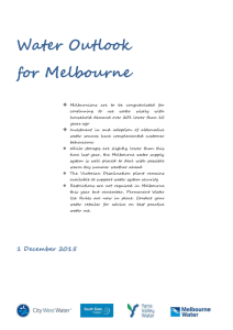 Water Outlook for Melbourne