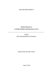 Human Resources in Public Health and Education in