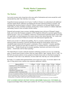 Weekly Commentary 08-04-14 PAA