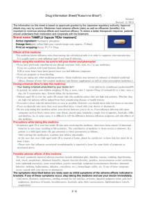 Drug Information Sheet("Kusuri-no-Shiori") Internal Revised: 11