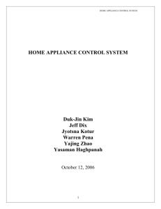 HOME APPLIANCE CONTROL SYSTEM