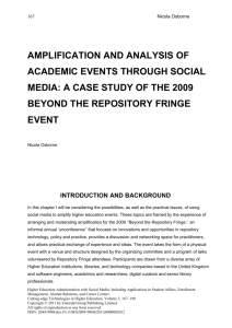 amplification and analysis of academic events through social media