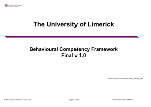 Competency Framework - University of Limerick