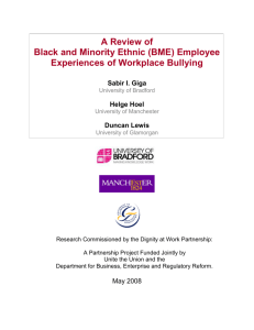 The Health Effects of Racism on Black and Ethnic Minority Nurses