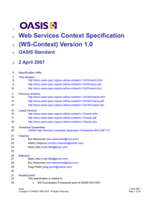 WS-Context specification