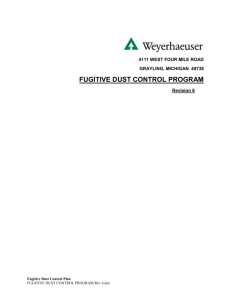 Fugitive Dust Control Program - Department of Environmental Quality