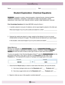Chemical Equations Gizmo
