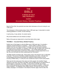 THE BIBLE — A BOOK OF FACT AND PROPHECY