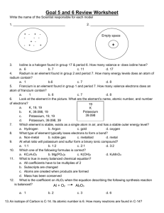 Goal 5 and 6 Review Worksheet