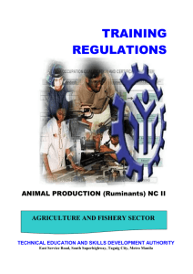tr-animal production (ruminants) nc ii
