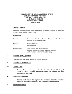 Coronado Public Library Board of Trustees Minutes