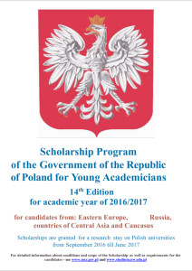 Scholarship Program of the Government of the Republic of Poland