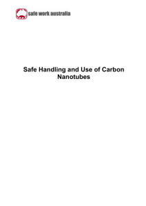 Safe handling and use of carbon nanotubes