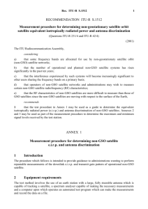 RECOMMENDATION ITU-R S.1512 - Measurement procedure for