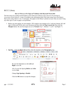 How to Write an APA Paper with Microsoft Word