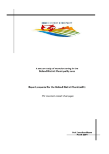 Manufacturing Sector Study 2004