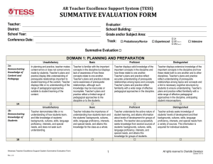 AR TESS Summative Evaluation Form