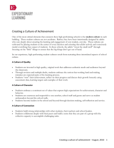 Creating a Culture of Achievement