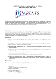 PARENTS as family vocational adviser for children