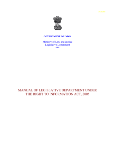 RTI Manual - Ministry of Law and Justice