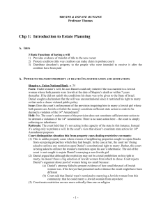 Chp 1: Introduction to Estate Planning
