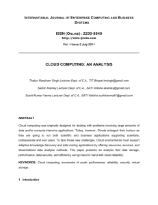 CLOUD COMPUTING: AN ANALYSIS - International Journal of