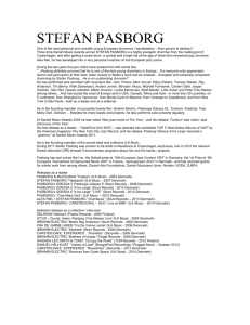 Stefan Pasborg, biography (UK) – word