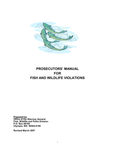 Fish, Wildlife - Washington Association of Prosecuting Attorneys