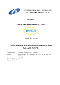 D05 - HySafe - Safety of Hydrogen as an Energy Carrier