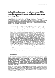 Validation of annual variations in satellite based transpiration and