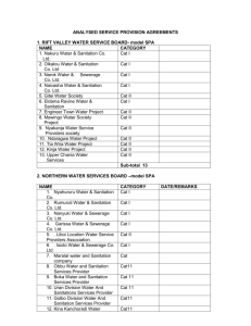 approved service provision agreements and their expiry dates