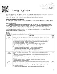Zoology Syllabus - Mrs. Mullen`s Science Site