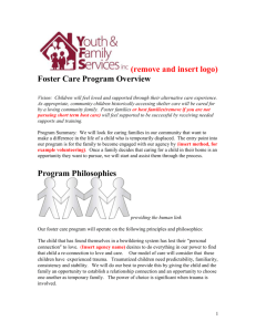 Foster Care Program Details