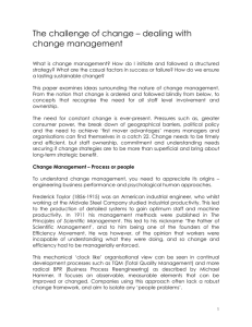 Change Management - Dragontooth Training & Consultancy