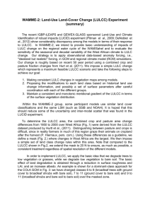 WAMME-2 LULCC Experiment Summary