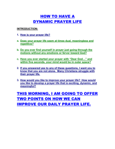 (How To Have A Dynamic Prayer Life)