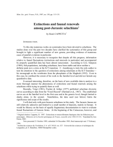 Extinctions and faunal renewals