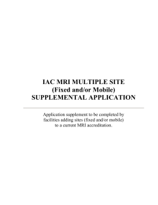 Multiple Site Supplemental Application