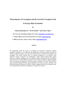 The economic and social significance of corruption in resource rich