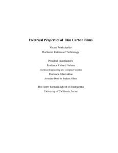 Electrical Properties of Thin Carbon Films - UROP