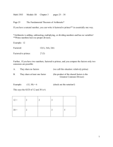 Module 1B - UH Department of Mathematics