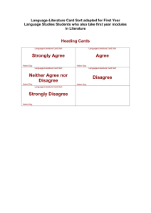 Language-Literature Card Sort